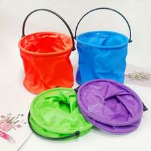 1/3pcs Foldable Bucket, Small Size Without Partition, Portable, Multi-Functional For Outdoor Gardening, Camping, Travel, Beach Picnic, Available In Multiple Colors - Multicolor - View 3