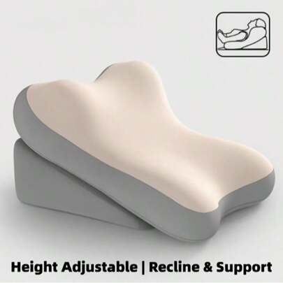 Memory Foam Adjustable Backrest Pillow, Suitable For Bed - Ergonomic Mattress With Leg-Lift Wedge And Tilt Support, Ideal For Back Support And Reading - Premium Mattress With Wedge Pillow.
