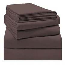 Micropercal Flex 400 Thread Count Top Sheet - Softness And Comfort - Hotel Style - Single, Double, Queen, King - 鏽棕色 - 查看 3
