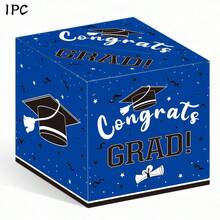 Hộp đựng thiệp chúc mừng tốt nghiệp 9 chiếc, thiết kế màu đen và xanh dương, đồ dùng trang trí tiệc tốt nghiệp. - Nhiều màu - Xem 12
