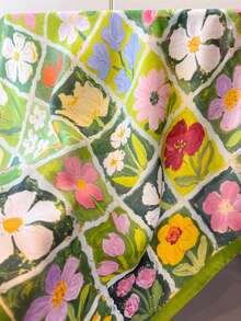 1. Khăn choàng mỏng bằng satin in họa tiết cổ điển thanh lịch dành cho nữ, chất liệu giả lụa, phong cách Bohemian retro giản dị, có thể dùng làm khăn quàng cổ hoặc khăn choàng vai, nhẹ và thoải mái, thích hợp cho mặc hàng ngày và đi chơi vào mùa xuân và mùa hè. - Nhiều màu - Xem 4