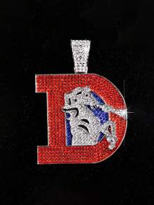 1 chiếc dây chuyền mặt chữ D và hình ngựa lấp lánh phong cách Hiphop, trang sức thời trang dành cho rapper, quà tặng phong cách đường phố Punk. - Dây chuyền mặt dây chuyền hình ngựa chữ D - Xem 8