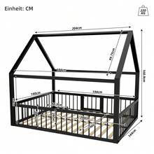 Marcos de cama - Negro + Metal + 140cm*200cm - Ver 7