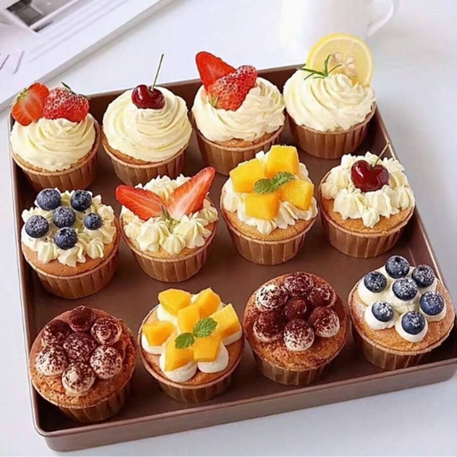 50 chiếc giấy lót bánh cupcake chịu nhiệt, khuôn nướng bánh muffin, giấy lót bánh nhỏ cho bánh muffin và bánh ngọt, thích hợp làm quà tặng Ngày của Cha, Ngày của Mẹ, tựu trường, tiệc sinh nhật.
