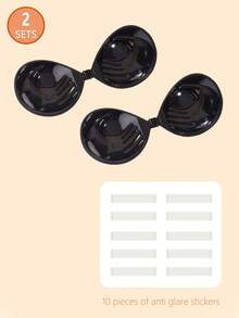 1/2 chiếc áo ngực nâng ngực vô hình (dày 3cm) - Đồ lót silicon siêu dính dành cho nữ; Lý tưởng cho váy cưới. Một món đồ không thể thiếu trong tủ đồ mùa hè - Hoàn hảo cho váy và áo tank top - Có thể tái sử dụng. - Nhiều màu - Xem 25