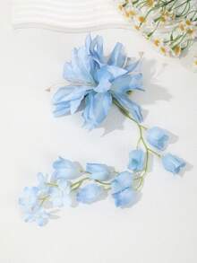 1个百合花流苏发夹，优雅大号发饰，适合女性，可用于波西米亚风、海滩风、派对风和日常发型，夏季、度假、旅行，爪夹式发夹 - 彩色 - 查看 9