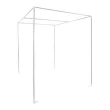 Bed Frame, 6.56*6.56*6.56 Ft/4.92*6.56*6.56 Ft Mosquito Net Frame, Full Size Stainless Steel Square Bed Mosquito Grid Beam, Not Wobbly, Suitable For Beds Ranging From 1.5 Meters To 2 Meters - 銀色 - 查看 9