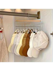 1pc Multi-Function 8-Hook Rotating Hat Rack With Metal Hooks, Perfect For Storing Clothes, Bras, Vests, Scarves, Space-Saving Wardrobe Organizer, Ideal For Dorm, Apartment, Bedroom Closet Organization, Rotating Design For Easy Access And Display, Modern Storage Solution For Home Decor - Multicolor - View 6