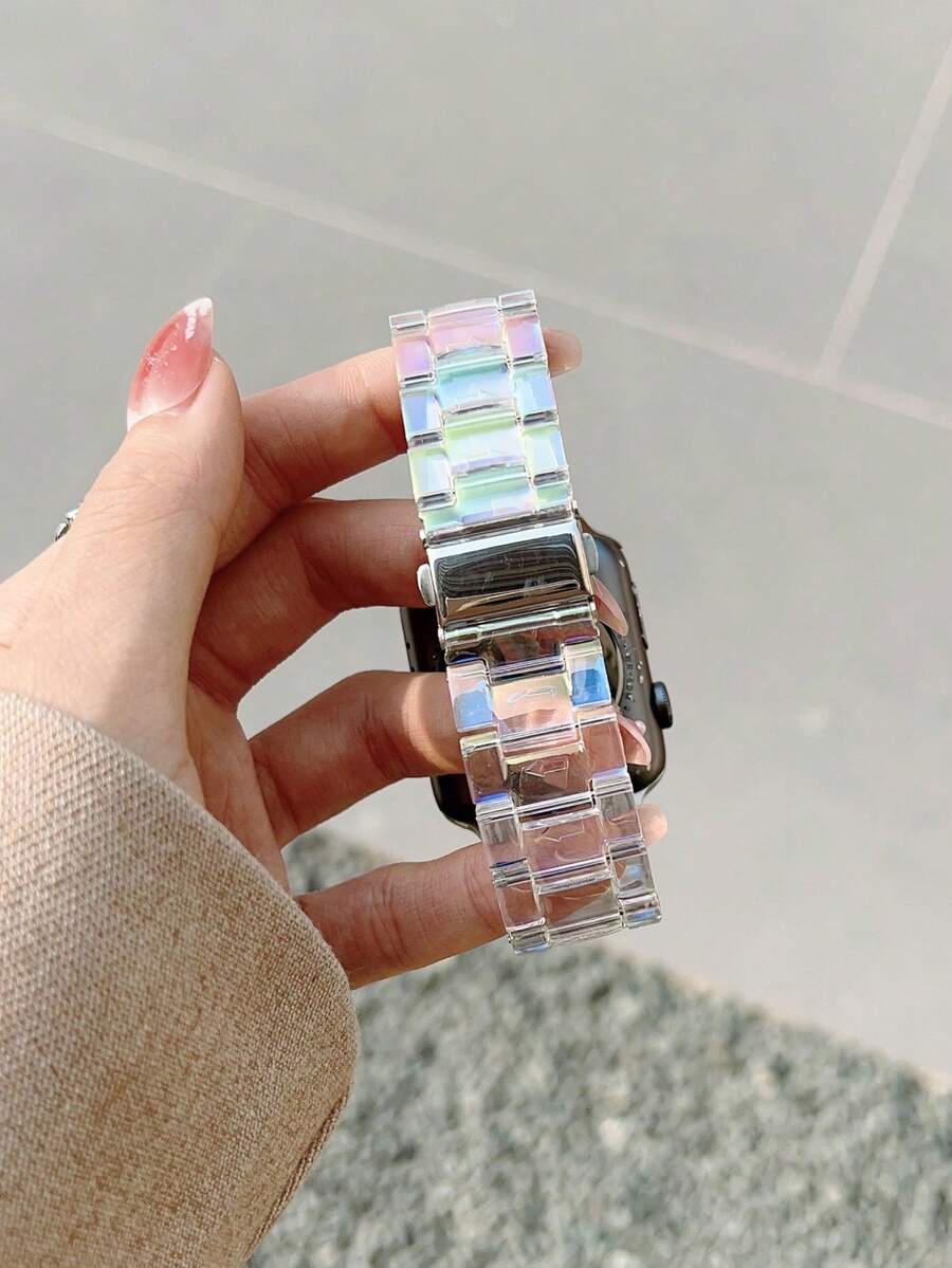 1 dây đeo đồng hồ trong suốt thời trang nữ, phù hợp với Galaxy Watch 7 6 5 4 Active 2, Venu 2 Plus Vivoactive 6 5, GTS 4 3 2 Mini, dây đeo vòng tay điều chỉnh nhanh 20mm, dây đeo thay thế nhẹ và thời trang cho Watch GT 3/2 42mm, phụ kiện đồng hồ thông minh, quà tặng trang sức, thích hợp làm quà tặng cho bạn bè, gia đình, Giáng sinh, sinh nhật, ngày lễ.