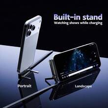 Invisible Holder Charger Cable With Stand, 240w Super Fast Charging 2-In-1 Fast Charging Cord & Phone Stand For Gaming, Office, Car Travel, Compatible With Type-C Charging Cable Black - Samsung - View 6