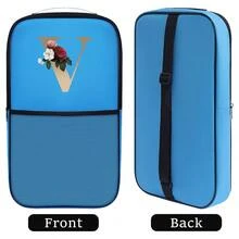 1 túi đựng bóng vợt, túi đựng bóng có họa tiết chữ cái đầu từ A đến Z, túi đựng bóng tennis màu đen, túi bảo vệ vợt có khóa kéo, túi đựng vợt, ba lô đựng bóng cho nữ, túi đựng vợt tennis. - Màu xanh lam - Xem 23