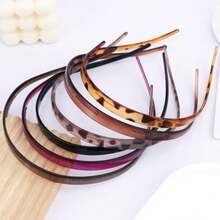 Thin Headbands For Glasses Wearers Sunglass Headband For Eyewear 6Pcs Non Slip Plastic Skinny Hair Bands With Teeth For Women Girls No Pressure No Headache Tortoise Shell Leopard - 頭帶 1 - 查看 8
