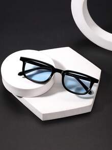 1 gọng kính hình chữ nhật bằng polycarbonate dành cho nam, kiểu dáng tối giản, độc đáo, năng động, phù hợp với phong cách thường ngày, du lịch, nghỉ dưỡng. Kèm hộp đựng kính. - Nhiều màu - Xem 6