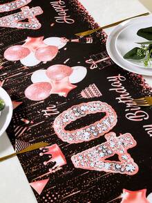 1件玫瑰金40岁生日桌旗，玫瑰金桌布，生日桌布，生日装饰，40岁生日庆祝用品，生日快乐装饰，家居装饰，厨房装饰，餐桌装饰，桌面装饰 - 40歲-玫瑰金 - 查看 10