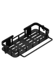 Estantería de baño sin taladro, estante de almacenamiento para el baño, organizador de tocador montado en la pared - Multicolor - Ver 4