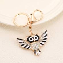 "Cartoon Angel Owl Keychain, Cute Owl Key Ring Charm For Car Keys, Backpack, Purse Or Bag, Adorable Mini Pendant,  Personalized Bag Accessory, Stylish Small Gift For Women And Men, Birthday, Holiday, Anniversary, Collectible Fashion Charm" - 藍色 - 查看 10