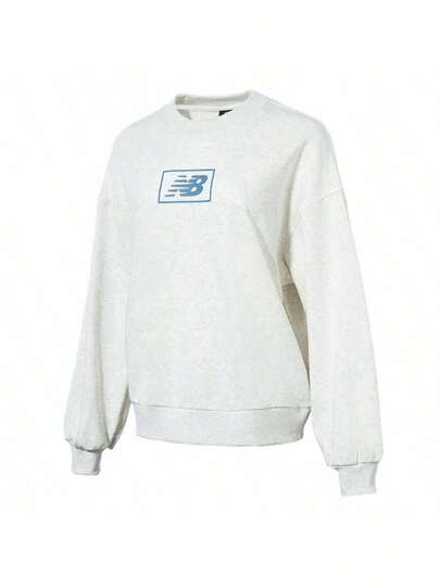 Sudadera para mujer New Balance, nueva colección primavera 2026 de moda deportiva casual minimalista y básica, cómoda sudadera de cuello redondo WT33514SAH