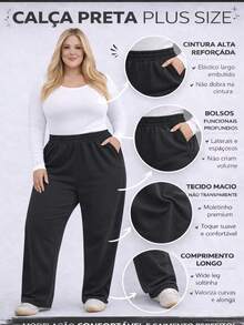 Plus Size Thick Fleece Sweatpants – Comfort And Style For Winter - Black - View 6