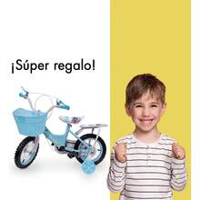 Bicicleta Infantil De12141618 pulgadas Con Ruedas De Apoyo Producto de calidad Diseño moderno Uso diario Perfecto para regalo Duradero Fácil de usar Ideal para ocasiones especiales - Azul - Ver 2