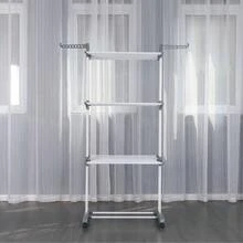 DASCK Tendedero Plegable 3 Niveles con Ruedas Interior - Gris - Ver 4