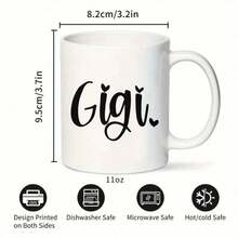INGIFTA Gigi Mug, 1 Piece, 11 Oz, Double-Sided Printed Ceramic Mug. Gigi Gift. Gigi Coffee Cup. Gigi Gift. Grandma Mug. Grandma Gift. Mother's Day Gift. Gigi Gift Idea. - 11盎司 - 查看 3