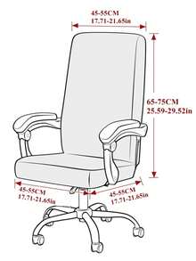 1 chiếc bọc ghế văn phòng bằng vải co giãn mỏng, chất liệu spandex, chống bẩn, kiểu dáng hiện đại, có thể tháo rời. - Nhiều màu - Xem 4