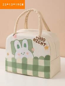 1pc Cartoon Print Insulated Lunch Bag, Reusable Thermal Lunch Box, Suitable For Students, Office Workers, Picnics, Camping, Great Gift For Family And Friends - Multicolor - View 11