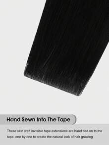 SUYYA 亮黑色 10片/包 隐形胶带式接发 无痕直发隐形接发 真人发 隐形边缘胶带式接发 - S1 - 查看 5