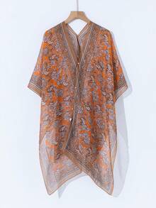 1 chiếc khăn choàng lớn kiểu dáng thời trang, đa năng, họa tiết hạt điều, thích hợp để mặc hàng ngày vào mùa hè. - Nhiều màu - Xem 10