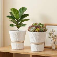 Large Ceramic Flower Pot, Nordic Style Planter For Houseplants Like Money Tree, Pothos, Sansevieria, Suitable For Living Room And Balcony - Flowerpot - View 1