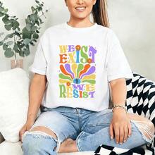 Colorful Retro  Floral Vintage Streetwear Casual Unisex Printed Fashion T Shirt Fashion Tee New Cotton Short Sleeve Crew Neck - 黑色 - 查看 4