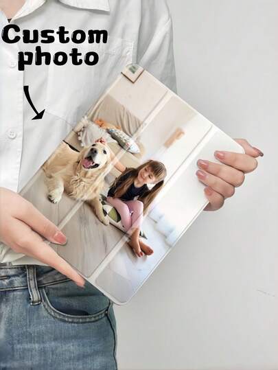 1 Funda personalizada para tableta - Cubierta protectora personalizada con foto, superficie impresa en HD, resistente a arañazos y al desgaste, carcasa ligera y ajustada para tableta, diseño minimalista y elegante, adecuada para uso diario, escuela y trabajo, perfecta para niños, familia, mascotas y regalos personalizados con fotos, accesorio único para tableta personalizada, ideal para cumpleaños, aniversarios, vuelta al colegio, vacaciones y ocasiones especiales