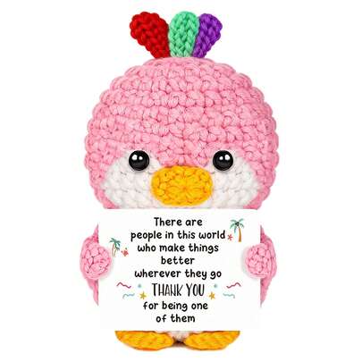 Scratch Art Hank You Gifts For Women - Handmade Positive Crochet - Cute Decorative Hanging Ornaments Women's Appreciation Gift - Thank You Present For Friends, Coworker