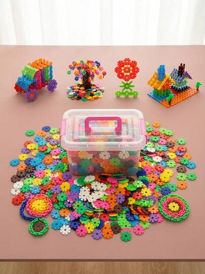 200/120 قطعة مجموعة كتل بناء بلاستيكية ملونة - أرقام وأحرف وثلوج وغيرها - هدية مثالية للأعياد والكريسماس، ألعاب تعليمية | ديكور حيوي | بلاستيك، ألعاب كتل البناء