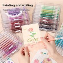45/72/99 Colors Multicolor Gel Pens Set, Art Drawing Neutral Pens For Postcard, Greeting Card Making & Note Taking - Sets - View 9