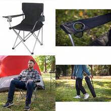 Quad Folding Camp Chair Ih Cup Holder Black - Black - View 1