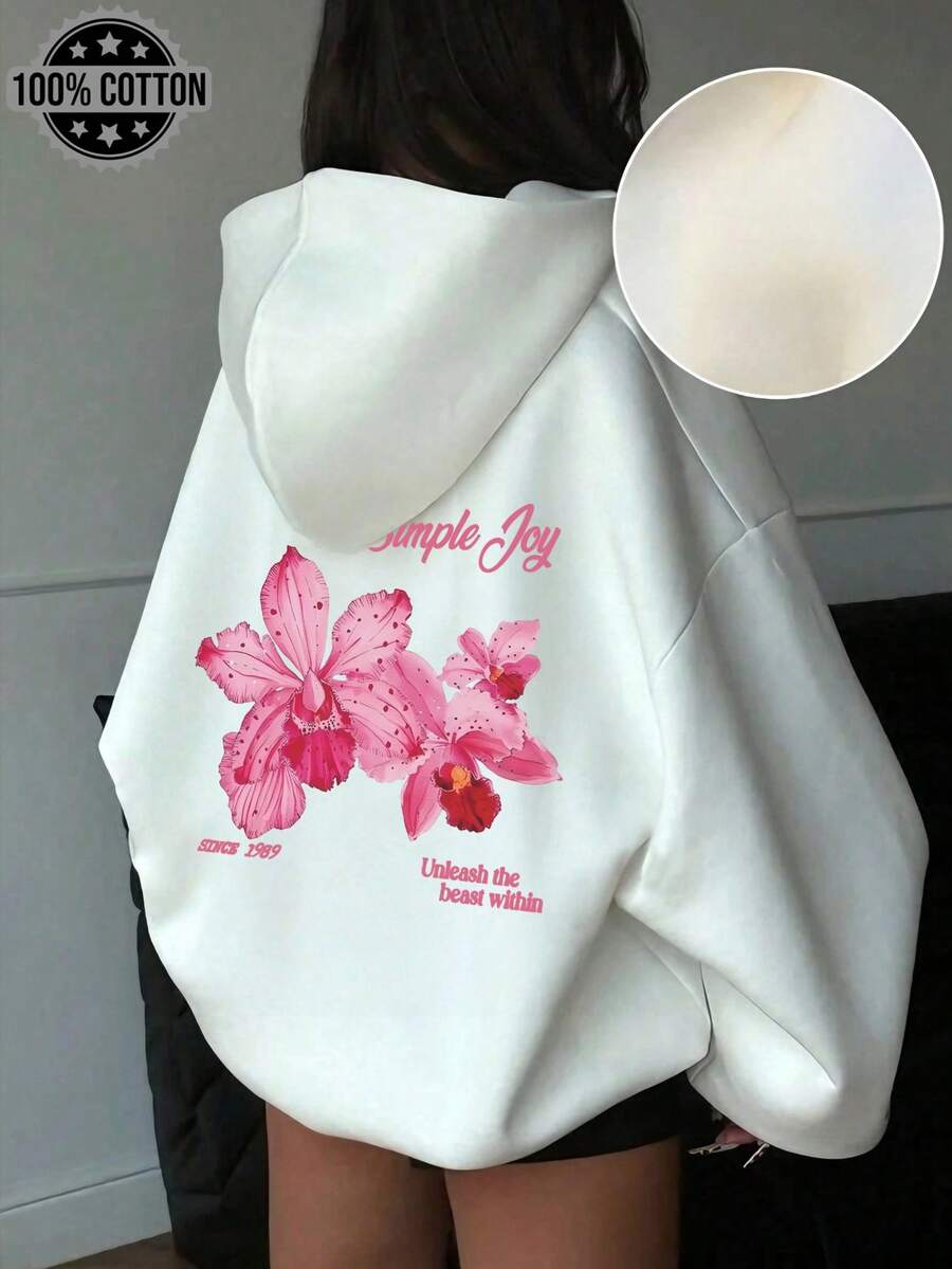 Áo sweatshirt cotton dáng rộng phong cách streetwear xuân/hè mới, đơn giản và vui nhộn theo phong cách Y2K, đa năng cho trang phục hàng ngày, trang phục thể thao năng động và thời trang, phù hợp cho các lễ hội âm nhạc, ngày Valentine và các ngày lễ khác, cũng như các kỳ nghỉ và tiệc bãi biển. - Trắng 4 - Xem 1