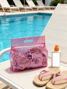 1pc Swimming Bag, Swimsuit And Swim Trunks Separate Storage Bag, Wet Dry Separate Storage Bag, Suitable For Beach/Swimming Pool Vacation - Zipper Closure, Lightweight And Portable, Can Be Used To Store Swimsuits, Towels And Travel Essentials, Suitable For Outings, Travel And Swimming - Multicolor - View 5
