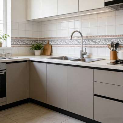 1 Cuộn nẹp chân tường tự dính rộng 12cm/4.72inch dùng cho nhà bếp, phòng tắm, chân tường, trang trí viền tường. Nẹp chân tường, gạch, chống thấm nước. Thích hợp cho việc cải tạo nhà cửa.