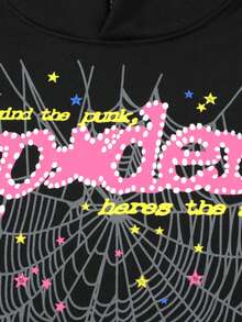 New Hip Hop Spider Hoodies Set Y2k Hoodie ,Tracksuit Pullover Sweatshirt And Trousers For Men Or Women Matching Hoodies For Couples Casual Unisex - 黑套裝 - 查看 5