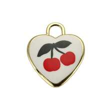 1pc Cherry Series Copper Pendant, Suitable For DIY Jewelry Accessories, Includes Cherry, Heart And Boot Elements, Vintage Style Multi-Purpose Pendant Accessory - Cherry - View 14