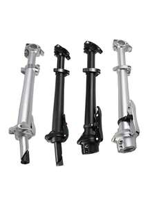 CNC自行车零件 - 折叠自行车车把或DAHON 412 SP8 SAVA伸缩折叠车把零件,25.4/28.6mm前叉,银色和黑色可选 - 黑色 - 查看 2