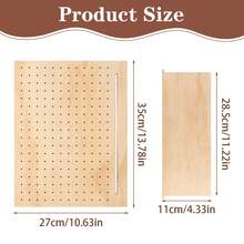 1pc 11X14inch Large Wooden Earring & Jewelry Display Organizer Rack - Multi-Functional Jewelry Storage Holder, Desktop Earring Organizer, Material, Minimalist Design, Sturdy Structure, Suitable For Small Business Owners, Retail Stores, Home And Craft Storage, Wooden Jewelry Display Tower - LLA168-a1 - View 9