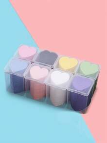 200pcs Disposable Eyelash Extension Glue Cleansing Cotton Pads Heart Shaped Makeup Remover Pad Wipe Napkins Cosmetics Tools - Multicolor - View 4