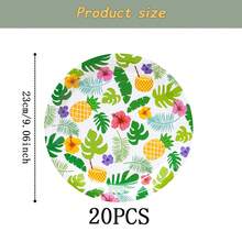 Bộ đồ dùng ăn uống dùng một lần họa tiết lá dứa, đĩa tiệc 7/9 inch, đĩa giấy, cốc, khăn ăn dùng một lần, thích hợp cho các dịp lễ, đám cưới, lễ đính hôn, sinh nhật, tiệc tùng, lễ kỷ niệm. - Nhiều màu - Xem 8