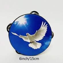 1pc 6/8/10 Inch Hand-Held Double Layer Handbell, Orff Percussion Instrument, Karaoke Party Game Percussion - Multicolor - View 14