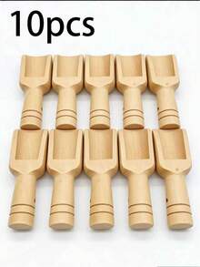 1/3/5/10 piezas Cuchara pequeña y linda de madera de bambú, Cuchara para sal de 5.5g/0.194oz, Adecuada para el hogar y la cocina, Regalo pensado para papá y mamá, Cuchara para granos de café de bambú, Cuchara para hojas de té, Cuchara para sales de baño, Cuchara para polvos, Cuchara para miel, Juego de múltiples piezas, Regalo para esposa o madre - Multicolor - Ver 16