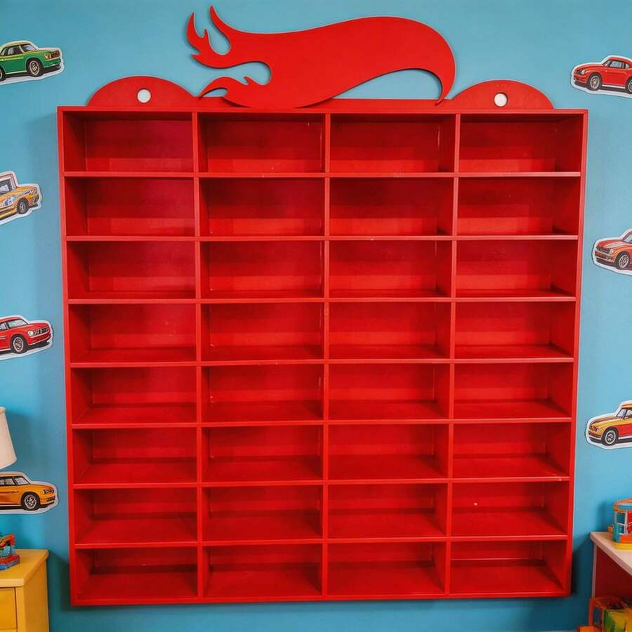 Collectibles Display & Storage - Red - View 1