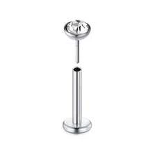 金色无螺纹鼻钉耳环 316L 医用钢 推入式平底鼻环 耳廓软骨耳屏唇钉耳廓穿刺饰品 低过敏性 男女通用 - 唇釘套裝 - 查看 5