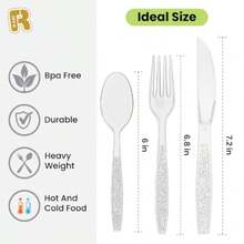 400 Pcs Plastic Silverware Heavy Duty - Clear Forks Spoons And Knives Set -  Heat Resistance Plastic Cutlery Disposable Silverware For Party - Clear - View 4